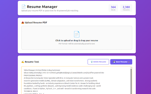 RoleVision :: AI job-search copilot for LinkedIn: hide noise, score fit, analyze vs resume