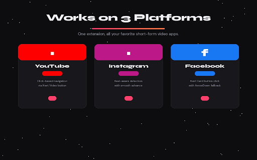 ReelScroller – Auto Scroll Reels & Shorts :: Automatically scrolls to the next Reel or Short on Facebook, Instagram, and YouTube when the current video ends.