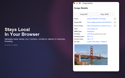 Image Info Viewer for Chrome :: View detailed information about images on the web.