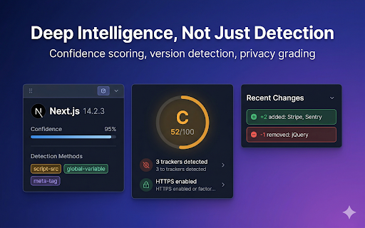 StackRadar - Website Technology Detector :: See every technology behind any website. 300+ techs, 30 categories. 100% local — your data never leaves your browser.