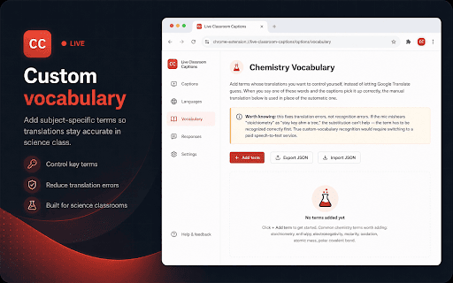 Live Classroom Captions :: Live captions with translation, plus draw and annotate on Docs, Slides, Word, PowerPoint, Canva, and any webpage. For teachers.
