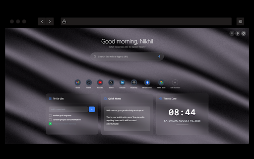 Cimple - Aesthetic Browser Theme Extension :: A beautiful productivity-focused theme extension with cinematic animated backgrounds and widgets to make your new tab aesthetic