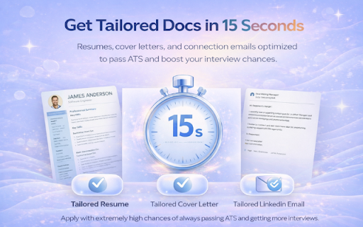 Tailorly AI – Resume Tailoring, Job Matching & ATS Optimization :: Generate AI-personalized resumes, cover letters, job match scores, and LinkedIn messages in one click with instant PDF downloads.