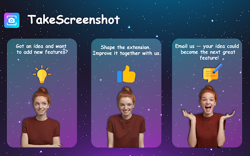 TakeScreenshot – capture area, full page or scrolling screenshot :: Easily capture an area, the entire screen or a scrolling page and instantly add annotations: highlight, draw, write...