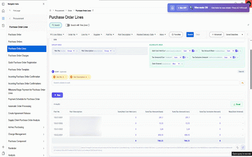 IFS Cloud Wise Panel :: Inspect IFS Cloud pages, view metadata and SQL, analyze list data, and export grouped results to Excel.
