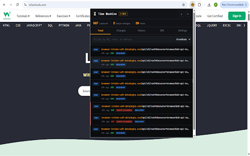 API Response Time Machine :: Record every API response, replay history, diff versions, and detect silent shape changes.