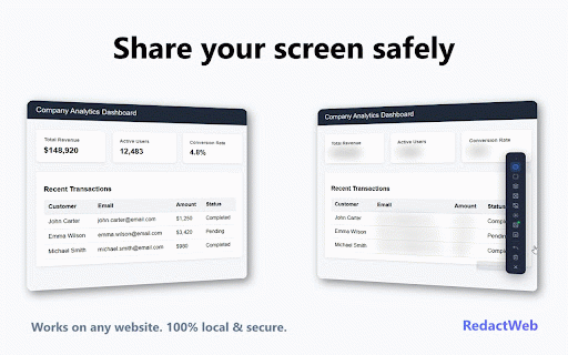 RedactWeb :: Blur, protect and hide sensitive content on any website. Premium license required after 7-day trial.
