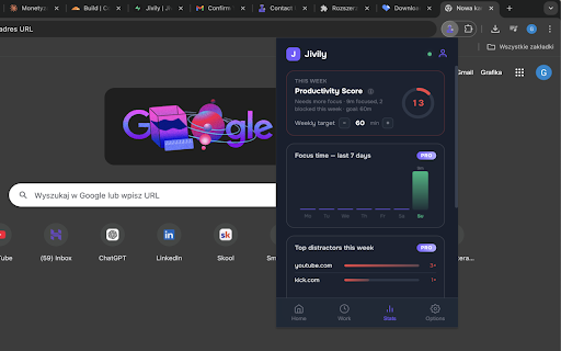 Jivily: AI Focus Guard :: Smart productivity tool protecting you from distractions.