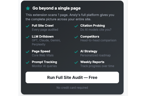Ansly — Free AEO / GEO / SEO Checker :: Instant AEO, GEO & SEO audit for any website. Check structured data, AI crawler access, semantic HTML, and more.