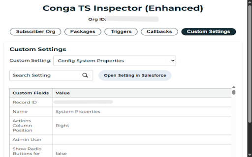 Conga TS Inspector (Enhanced) :: View Imp Information for Debugging Conga Issues