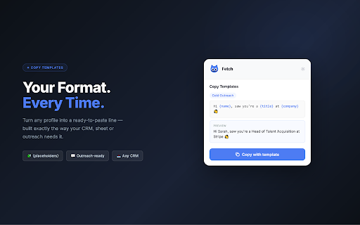 Fetch :: Extract LinkedIn profile data in one click.