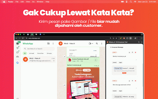Dibales.AI: WA Broadcast Tool :: Kirim dan kelola pesan WhatsApp ke chat dan grup dengan lebih praktis. Semua bisa dibales.ai