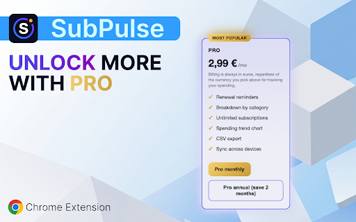 SubPulse — Rastreador y gestor de suscripciones :: Controla tus suscripciones, gastos y renovaciones con alertas, categorías y múltiples monedas.