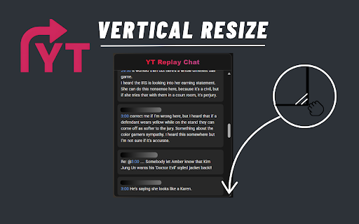 YT Replay Chat: Youtube Extension :: Displays timestamped YouTube comments as a live chat replay.