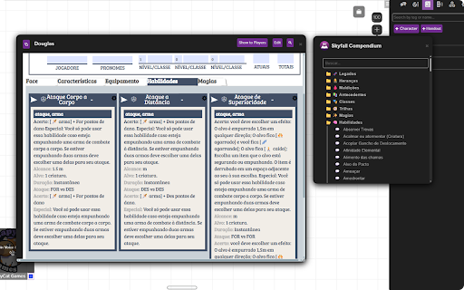 Roll20: Skyfall RPG Compendium :: Adds compendium integration for the Skyfall RPG system into Roll20.