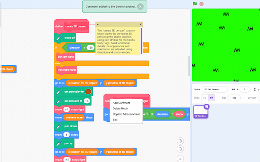 Scratch Copilot :: Understand, debug, and review projects in the official Scratch editor with AI.