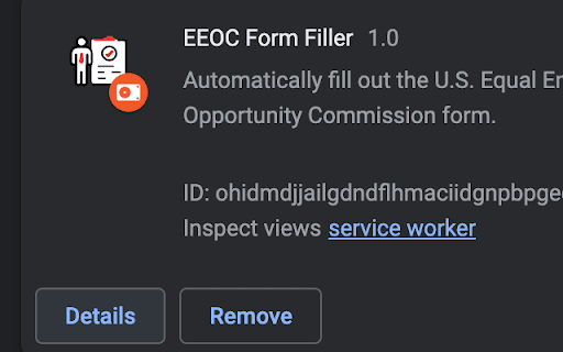 EEOC Form Filler :: Automatically fill out the U.S. Equal Employment Opportunity Commission form.