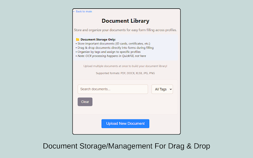 Filldin - Smart Form Filling Solution :: Intelligent form filling with OCR text extraction, CSV/XLSX processing, and secure profile management.
