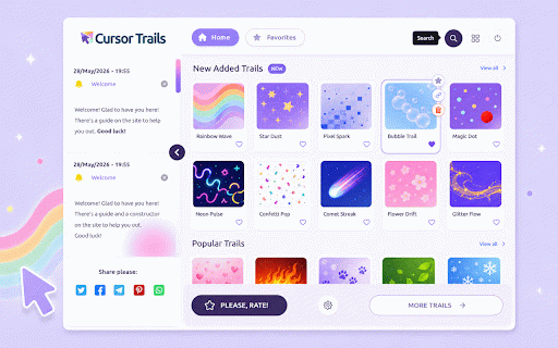 Cursor Trail :: Cursor Trail allows your to personalize and enhance their cursor trail effectA cursor trail will follow your mouse cursor