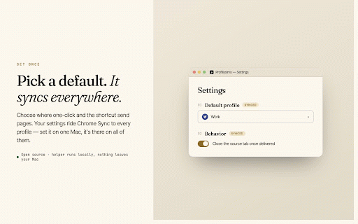 Profilissimo :: Open the current tab or any link in a different Chrome profile
