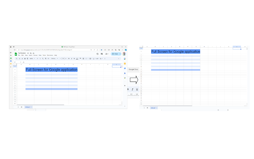 Full screen for Google applications :: True full screen mode for Google applications - slides, sheets, documents, meet