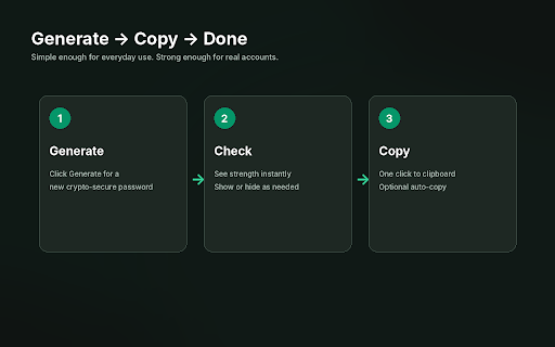 Password Generator :: Generate strong passwords instantly. Customize length and characters, copy with one click. Private & free.