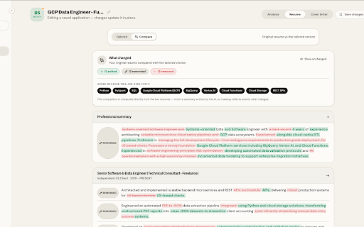 AlignAI — Job Capture & Tailor :: Capture a job posting and tailor your resume to it with AlignAI.