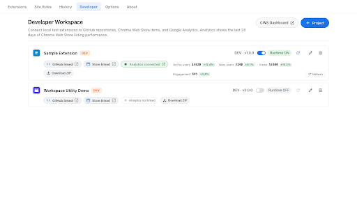 Extension Drawer: Extension Manager & Organizer :: Organize, group, enable and disable extensions, with Site Rules, history and local backup.