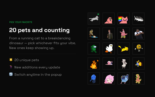 MemoryPet - Animated Pets for Your Toolbar :: A cute animated pet in your toolbar that reacts to your system memory usage.