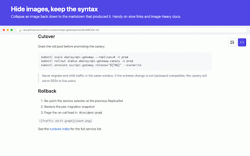 Simple Markdown Viewer :: Automatically renders markdown files with a toggle for raw/rendered view