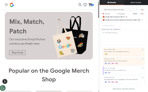 Enhanced Conversion Data Validator :: Inspect and validate Enhanced Conversion data sent to Google Ads and / or Google Analytics 4.
You can manually paste em parameter…