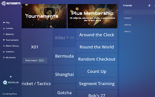 Autodarts Training Plans :: Adds a training plans overlay to play.autodarts.io so you can play back-to-back game sessions hands-free.