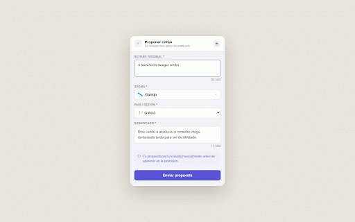 Refrán del Día :: Un refrán auténtico de cualquier cultura del planeta, con traducción automática.