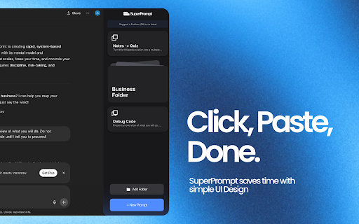 SuperPrompt - AI Prompt Saving Tool :: Save & paste your AI prompts without switching tabs.