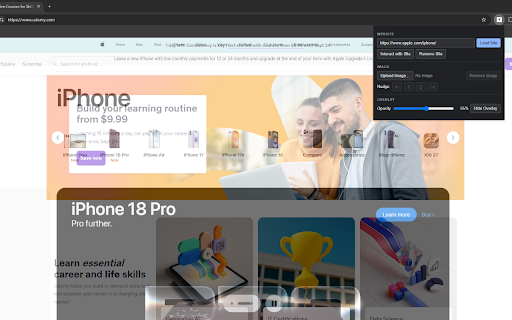 Webpage Overlay Tool :: Overlay live websites or screenshots for pixel-perfect layout tracing.