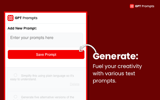GPTPrompt :: You can define your own prompts for GPT and use them in the browser.