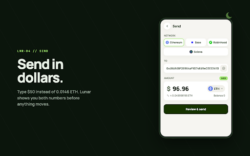 Lunar Wallet :: Self-custody EVM + Solana wallet