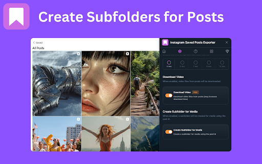 Instagram Saved Posts Exporter :: Instagram Saved Posts Exporter: instantly download all your saved Instagram photos and videos with one simple click.