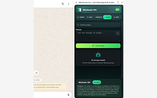 WhatSender Pro – Free WhatsApp Bulk Sender & Automation Software :: Professional WhatsApp Bulk Message Sender - Send bulk messages to contacts and groups directly from your PC