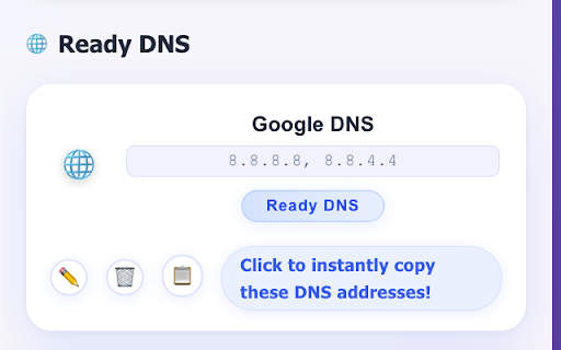DNS Configuration Manager :: Chrome DNS management extension - Easy switching between different DNS servers with multilingual support