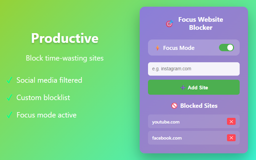Focus Website Blocker :: Block distracting websites and stay focused!