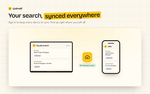 LinProfi: Job Application Tracker :: Save jobs in one click and keep your whole job search organized: roles, companies, stages, notes, and follow-ups.