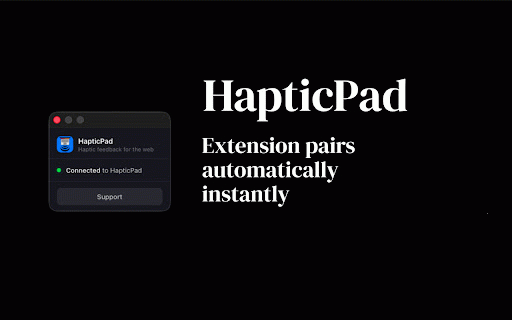 HapticPad – feel the web on Mac trackpad :: Haptic feedback for every link, button, and input you hover over. Boost flow and productivity.