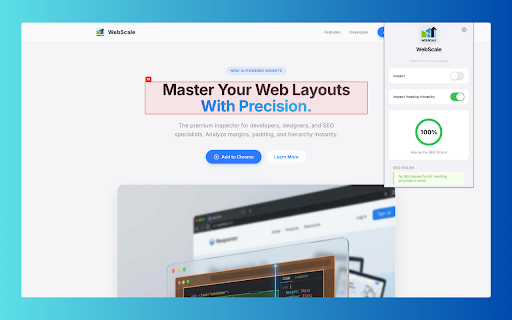 WebScale :: Analyze website layout, heading hierarchy, and images with precision. A premium tool for SEO, design, and CRO audits.
