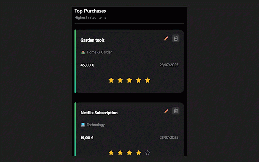 SpendSense :: Track purchases and get satisfaction ratings. Enhanced dashboard with toggle functionality and improved storage!