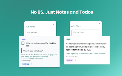 SpotNote :: Take quick notes and manage todos while browsing