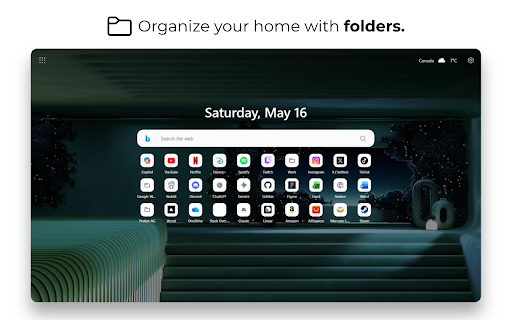 Fluent New Tab :: A minimalist, customizable New Tab page inspired by Fluent Design.
