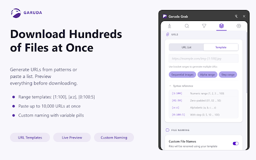 Garuda Grab - Download Manager :: Download manager with auto-filing, resource sniffing, batch downloads, and queue management.