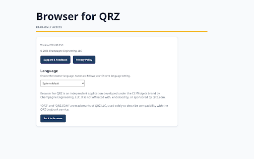 Browser for QRZ :: A local Chrome browser for your QRZ QSO and QSL records.