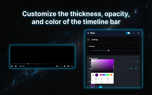 Pleia - Customize Youtube's Seeker :: Customize YouTube's playhead, progress bar and timeline bar.